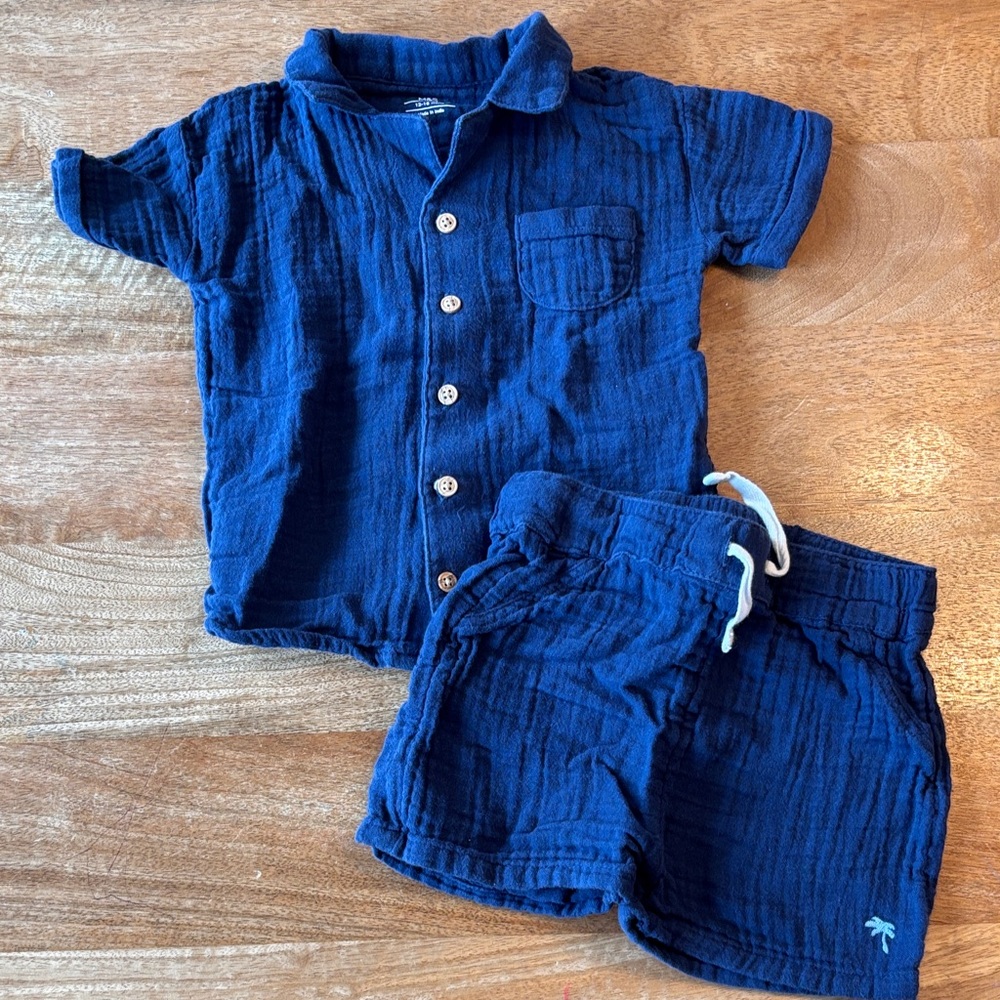 Marks & Spencer Kids Navy Blue Matching Set